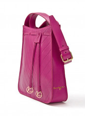 Viva Leather Hobo Bag For Women وردي تقييمات Viva Leather Hobo Bag For Women وردي