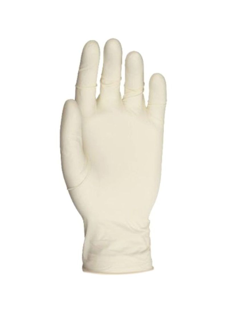 100-Piece Vibrant Latex Gloves White L