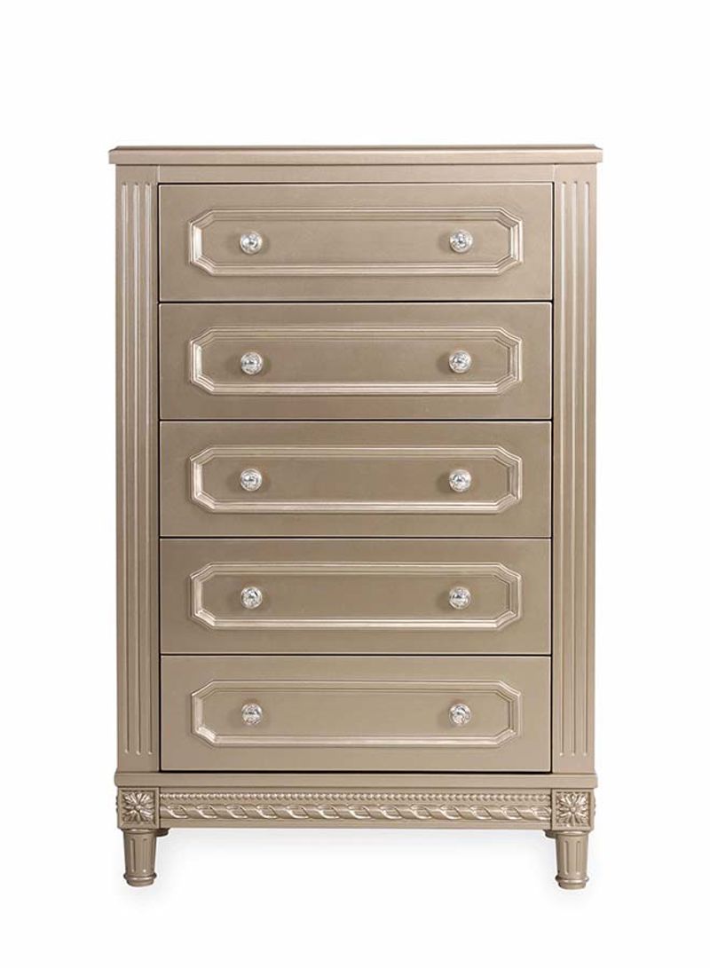 Melika Chest Of Drawers Gold 81 x 45.5 x 122cm