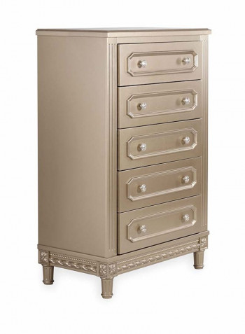 Melika Chest Of Drawers Gold 81 x 45.5 x 122cm