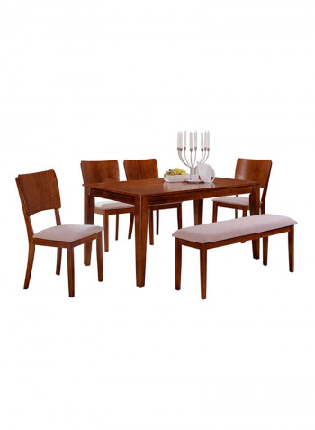 6-Piece Sydney Dining Set Brown