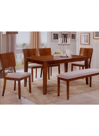6-Piece Sydney Dining Set Brown