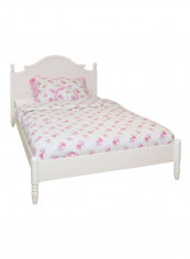 Clovis Wooden Frame Bed White 120 x 200cm