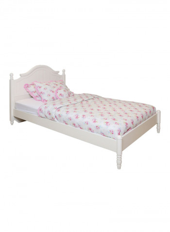 Clovis Wooden Frame Bed White 120 x 200cm