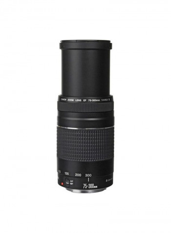 EF 75-300mm Camera Lens With Bundle Accessory Kit Black