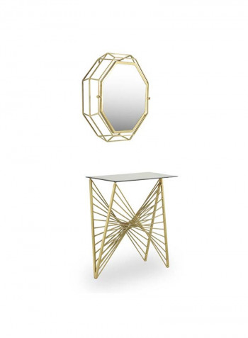 Avalon Console Table Gold 91 x 35 x 93cm