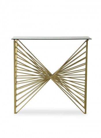 Avalon Console Table Gold 91 x 35 x 93cm