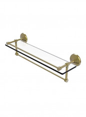 Glass Shelf With Towel Bar Gold/Clear 22inch
