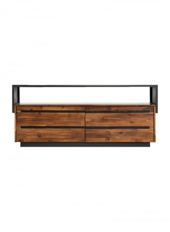 Liner TV Table Brown/Black 135x45x58cm