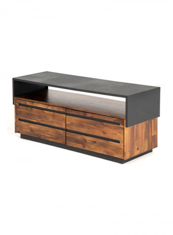 Liner TV Table Brown/Black 135x45x58cm