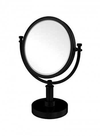 Vanity Top 2x Magnification  Make-up Mirror Black/Clear 8inch