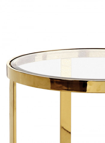 Florence End Table Gold/Black 60x60x60centimeter