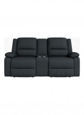 Lancer 2-Seater Recliner Sofa Black
