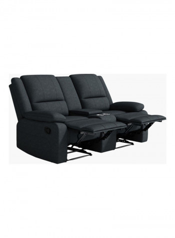 Lancer 2-Seater Recliner Sofa Black