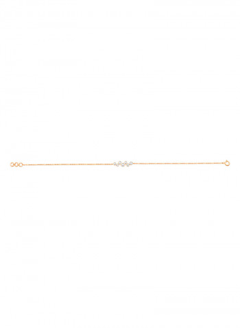 18 Karat White Gold 0.19 Carat Diamond Snake Bracelet