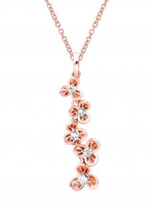 18 Karat Yellow Gold 0.15 Carat Diamond Flower Pendant