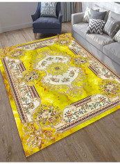 Starry Sky Floral Print Anti-Skidding Mat Multicolour 200(W)x300(L)centimeter