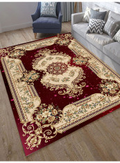 Vintage Flower Star Cloud Pattern Print Anti-Skidding Mat Multicolour 200(W)x300(L)centimeter