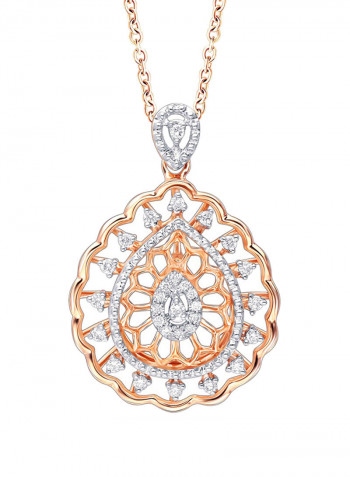 18 Karat White Gold 0.15 Carat Diamond Pendant