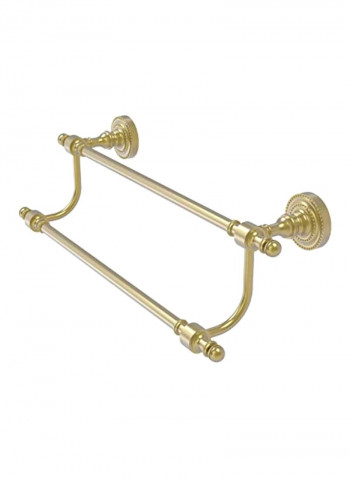 Retro Dot Collection Double Towel Bar Gold 36inch