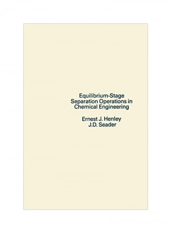 Equilibrium-stage Separation Operations In Chemical Engineering Paperback