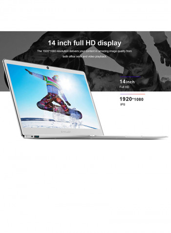 F7 With 14inch Display/Intel Celeron N3450 (Apollo Lake)/6GB RAM/128GB SSD/2 GB External Graphics Card Silver