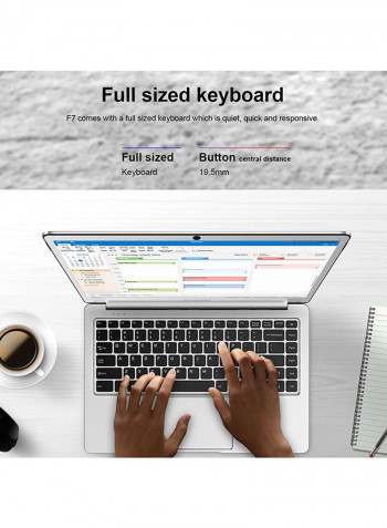 F7 With 14inch Display/Intel Celeron N3450 (Apollo Lake)/6GB RAM/128GB SSD/2 GB External Graphics Card Silver