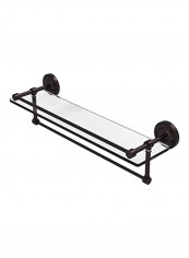 Towel Bar Glass Shelf Brown 22inch