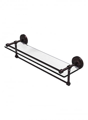 Towel Bar Glass Shelf Brown 22inch