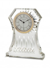 Crystal Mantle Clock Clear/White 6.5inch