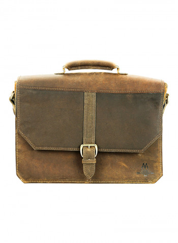 Leather Messenger Bag Brown