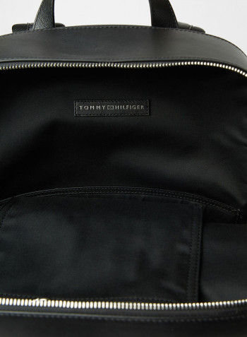 Business Leather Backpack Black