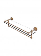 Towel Bar Glass Shelf Clear/Bronze 22inch