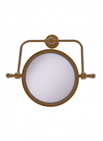 Retro Dot Collection Wall Mounted Swivel Mirror Brown/Clear 8inch