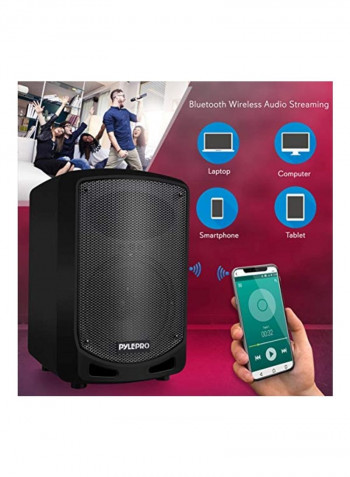 Bluetooth Karaoke PA Speaker With Mic Set B0783S9CJ4 Black