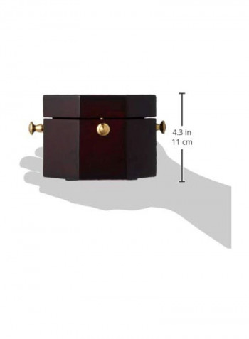 Chronometer Weather And Maritime Table Clock With Storage Chest Set Gold/Brown 7x3.75x5.5inch