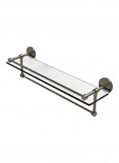 Gallery Towel Bar Glass Shelf Silver/Clear 22inch