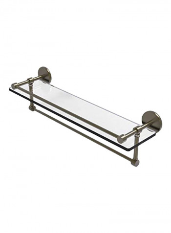 Gallery Towel Bar Glass Shelf Silver/Clear 22inch