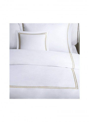 Pack Of 4 Duvet Cover Set White/Beige King