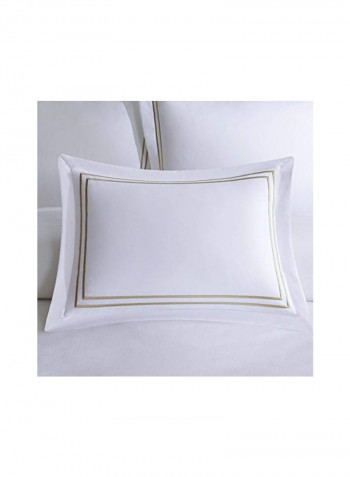 Pack Of 4 Duvet Cover Set White/Beige King
