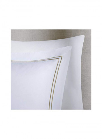 Pack Of 4 Duvet Cover Set White/Beige King