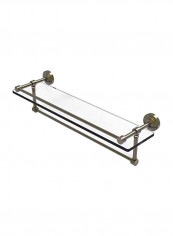 Wall Mounted Glass Shelf Gold/Clear 22x5x5inch