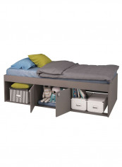 Kidsaw Storage Single Bed With Mattress Grey