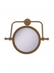Retro Wave Collection Swivel Make-Up Mirror Brown/Silver 8inch