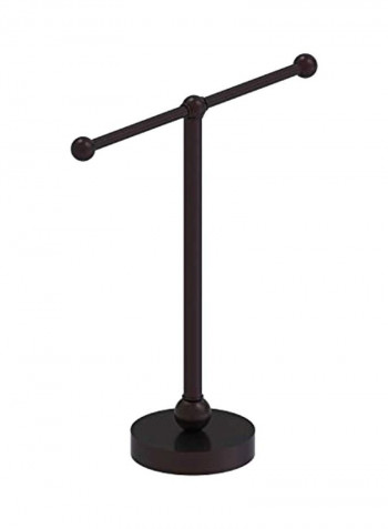 Brass 2-Arm Towel Holder Black