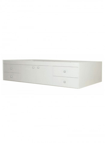 Kidsaw Storage Single Bed With Mattress White