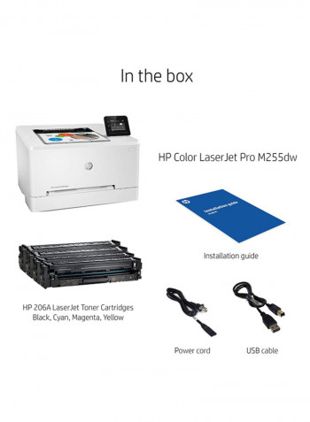 M255dw Laser Printer With Duplexer/Network And Wi-Fi Connectivity White
