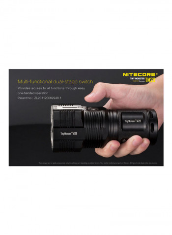 Rechargeable LED Flashlight With 4 Batteries 6000 Lumens TM28