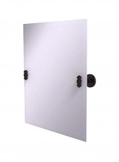 Beveled Edge Wall Mirror Brown/Silver 26x26x21inch