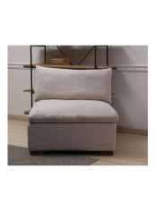3-Piece Hayward Armless Single Seater Sofa Set Beige 42x42x42centimeter